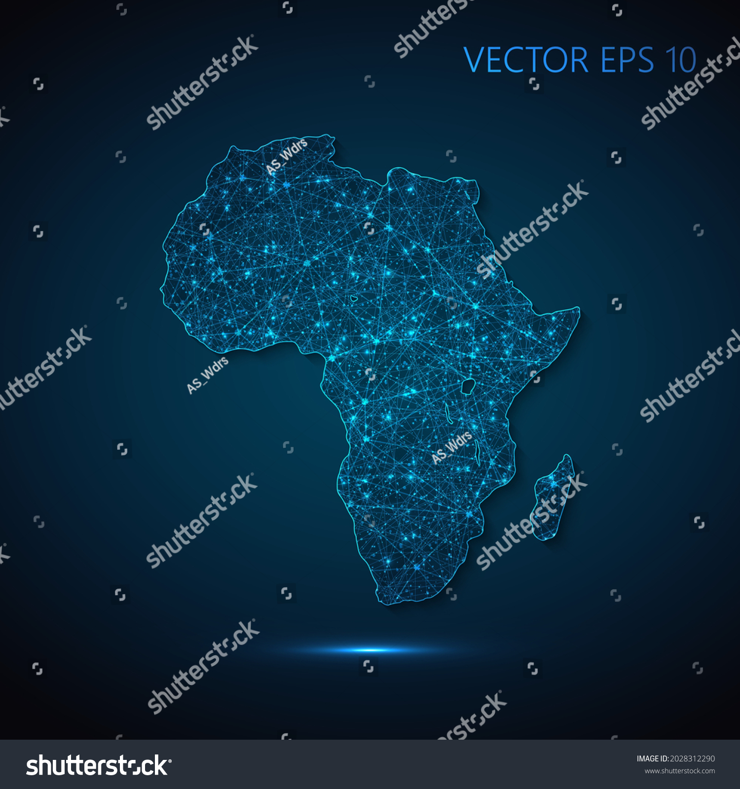 Map Of Africa Continent Abstract Illustration Of Royalty Free Stock