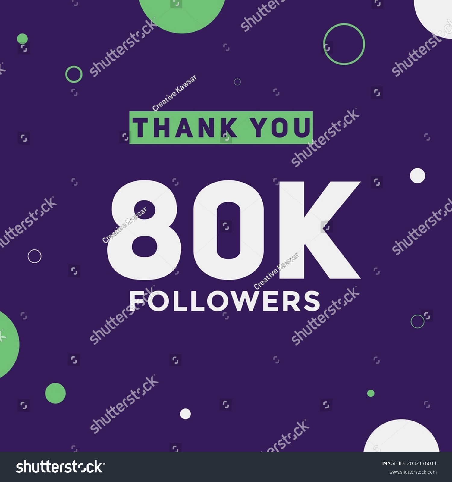 K Followers Thank You Colorful Celebration Royalty Free Stock