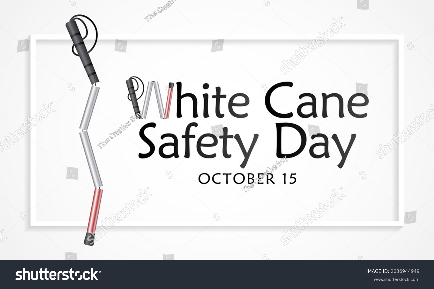 White Cane Safety Day Is Observed Every Year On Royalty Free Stock