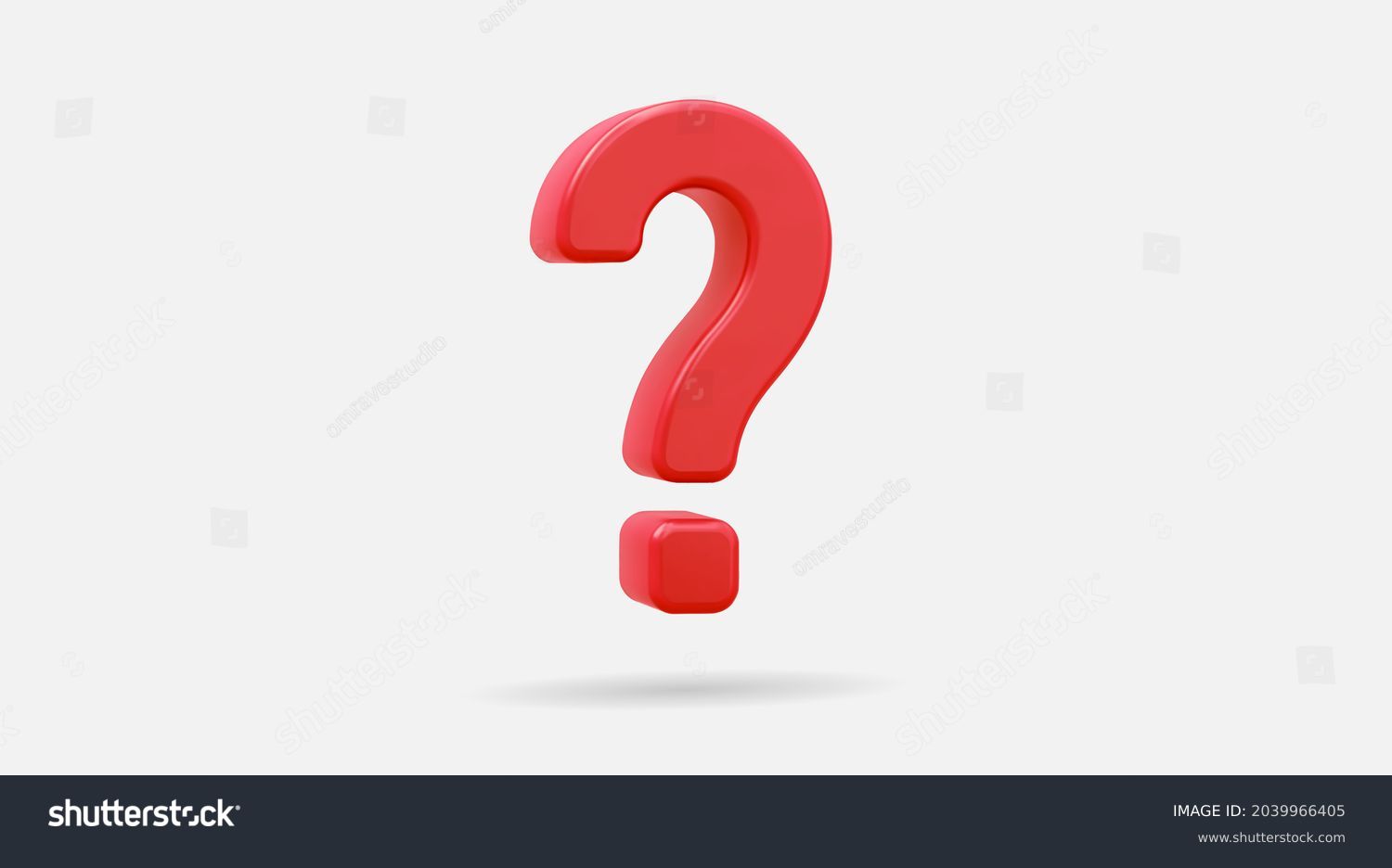 Realistic 3d Red Question Mark Vector Royalty Free Stock Vector