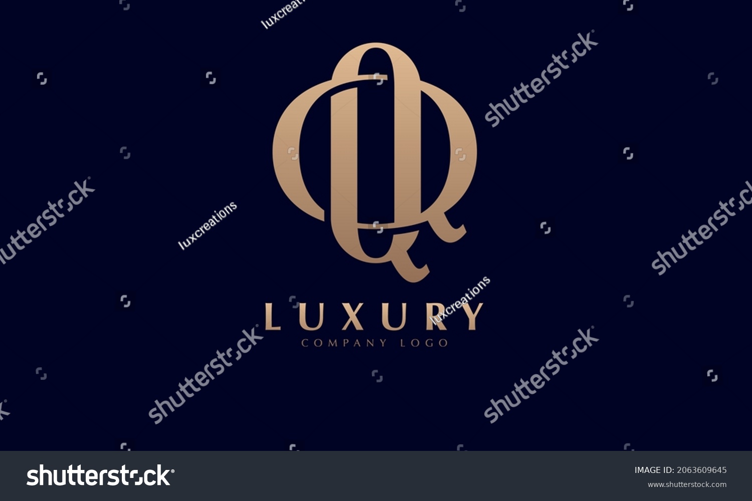 Alphabet Qq Or Qa Luxury Initial Letters Brand Royalty Free Stock