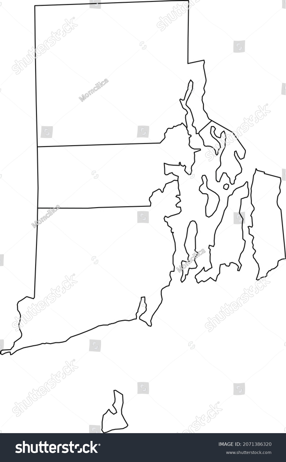 White Blank Vector Administrative Map Of The Royalty Free Stock