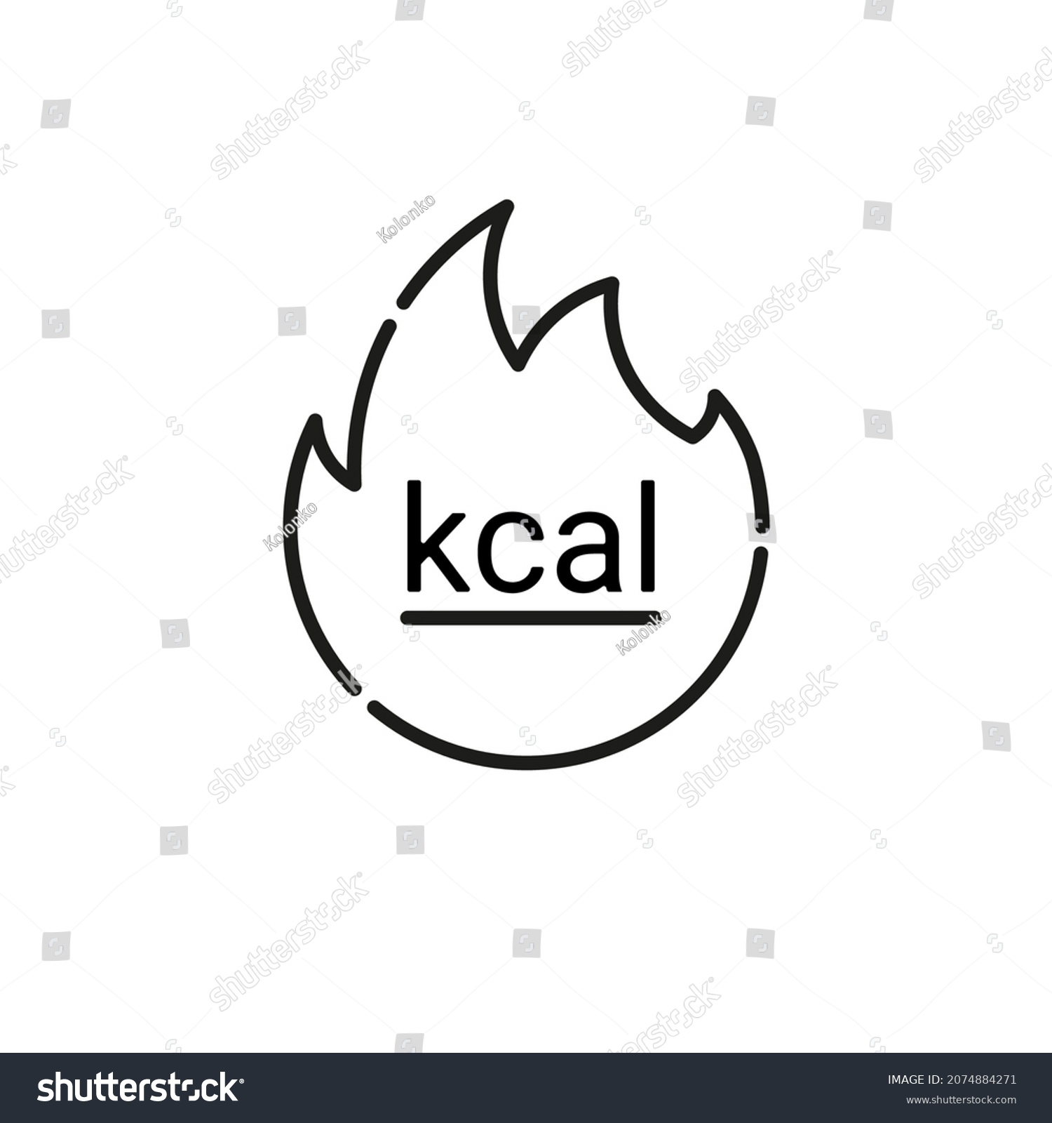 Energy Fat Burn Kcal Fire Icon Kilocalorie Hot Royalty Free Stock