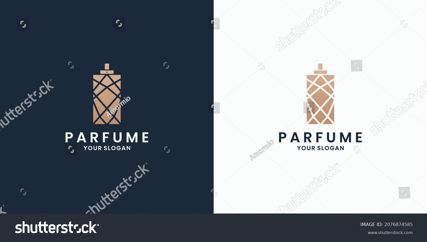 Luxury Perfume Bottle Logo Design Cosmetic Royalty Free Stock Vector