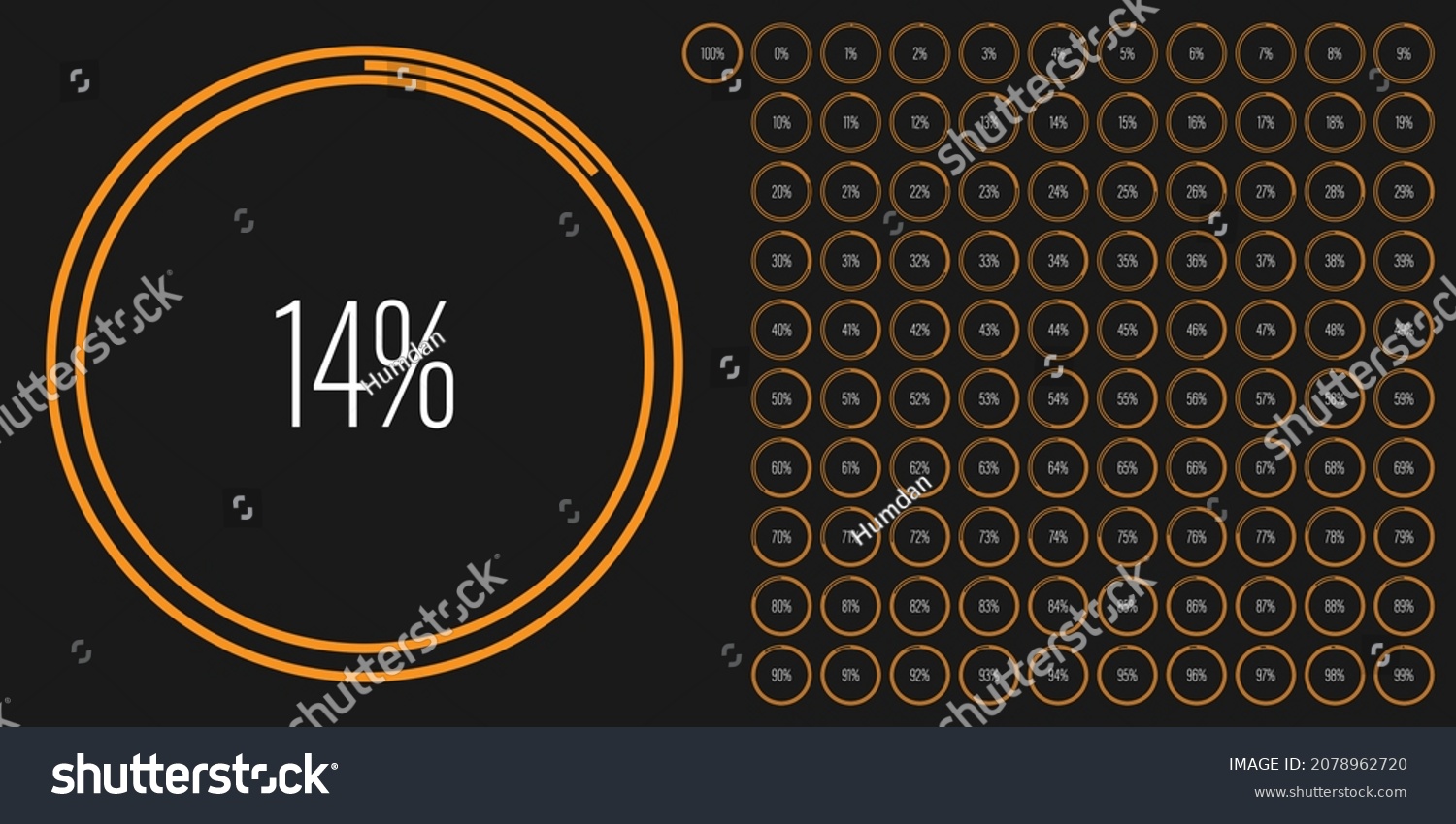 Set Of Circle Percentage Diagrams Meters From Royalty Free Stock