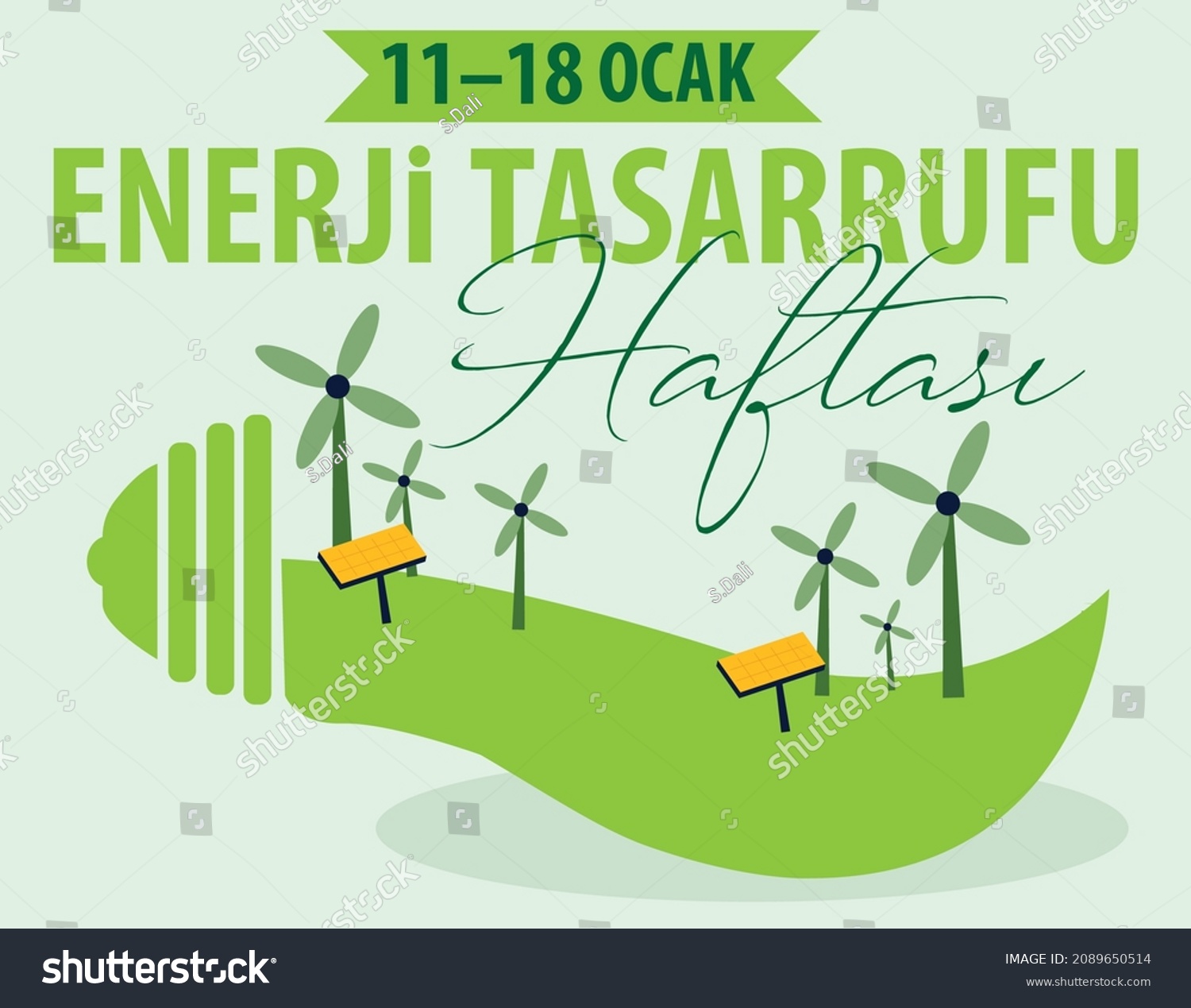 Enerji Tasarrufu Haftasi 11 18 Ocak Translate Royalty Free Stock