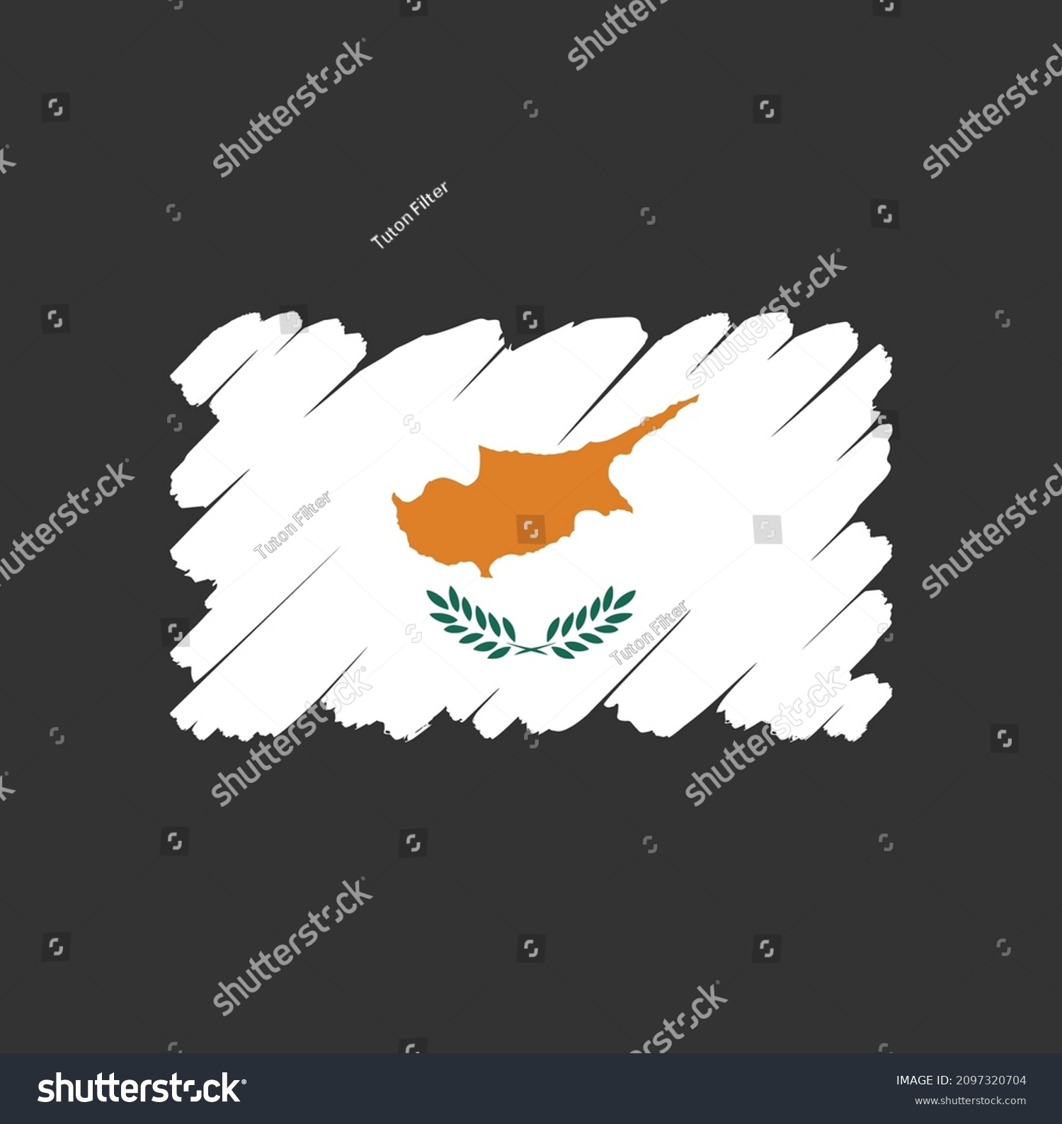 Flag Of Cyprus Brush Stroke Background Royalty Free Stock Vector