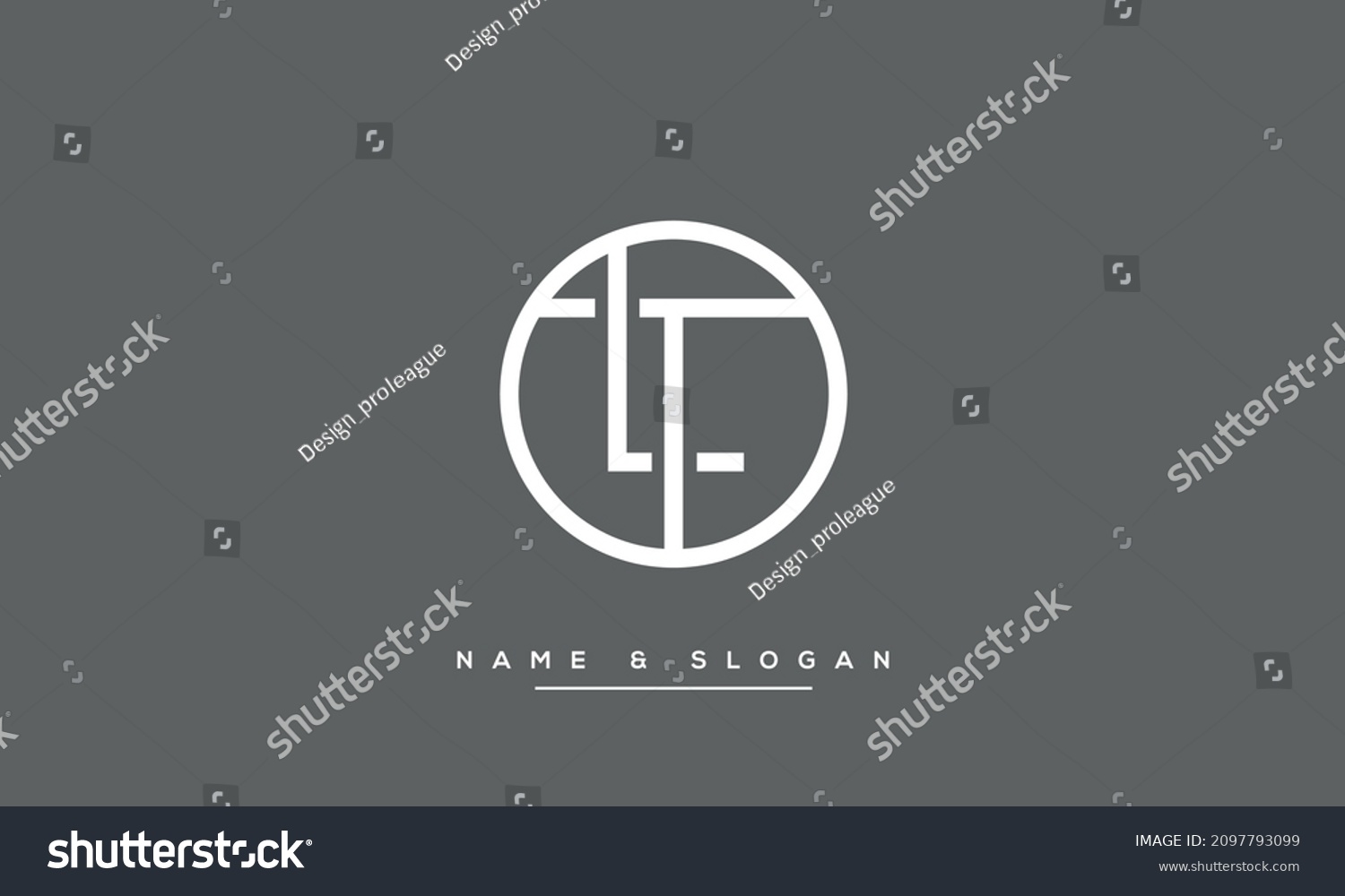 LT TL Abstract Letters Logo Monogram Brand Royalty Free Stock