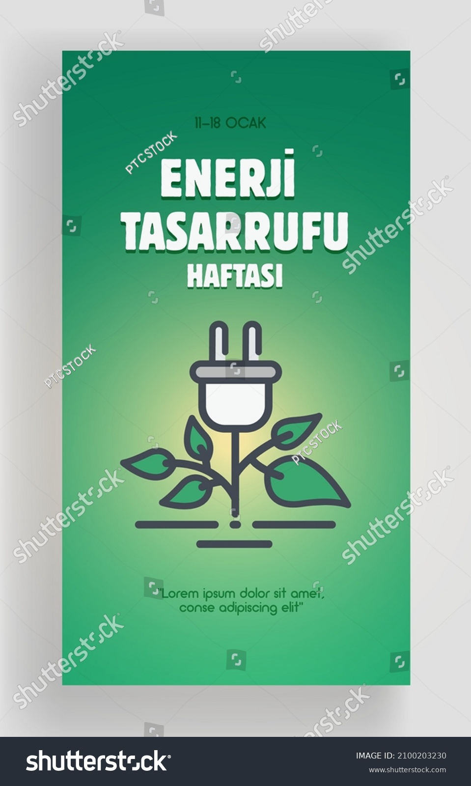 Enerji Tasarrufu Haftas Translation Energy Royalty Free Stock