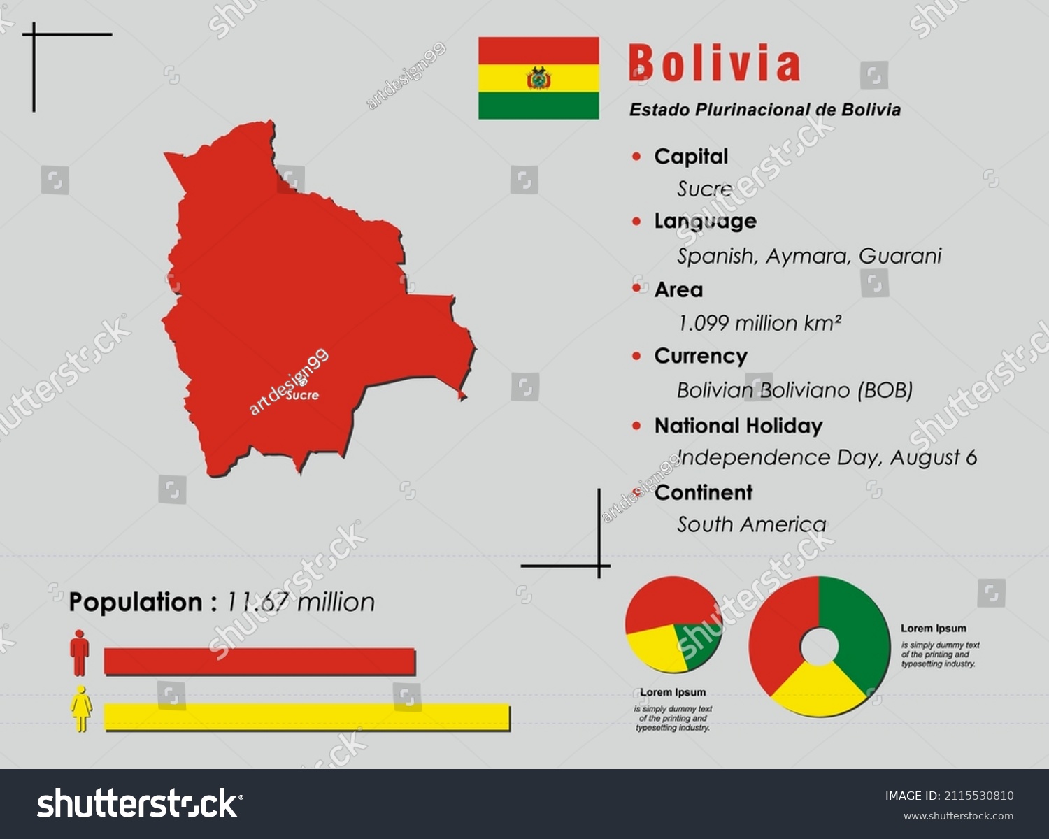 Bolivia Infographic Vector Illustration Royalty Free Stock Vector