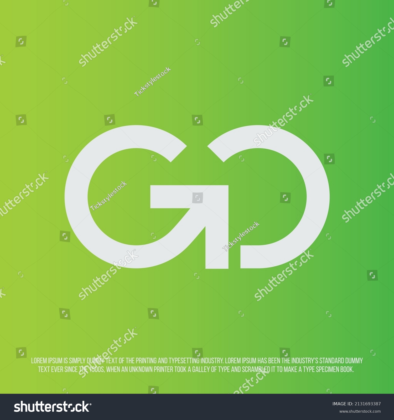 Modern Professional Logo With The Letters GO GO Royalty Free Stock