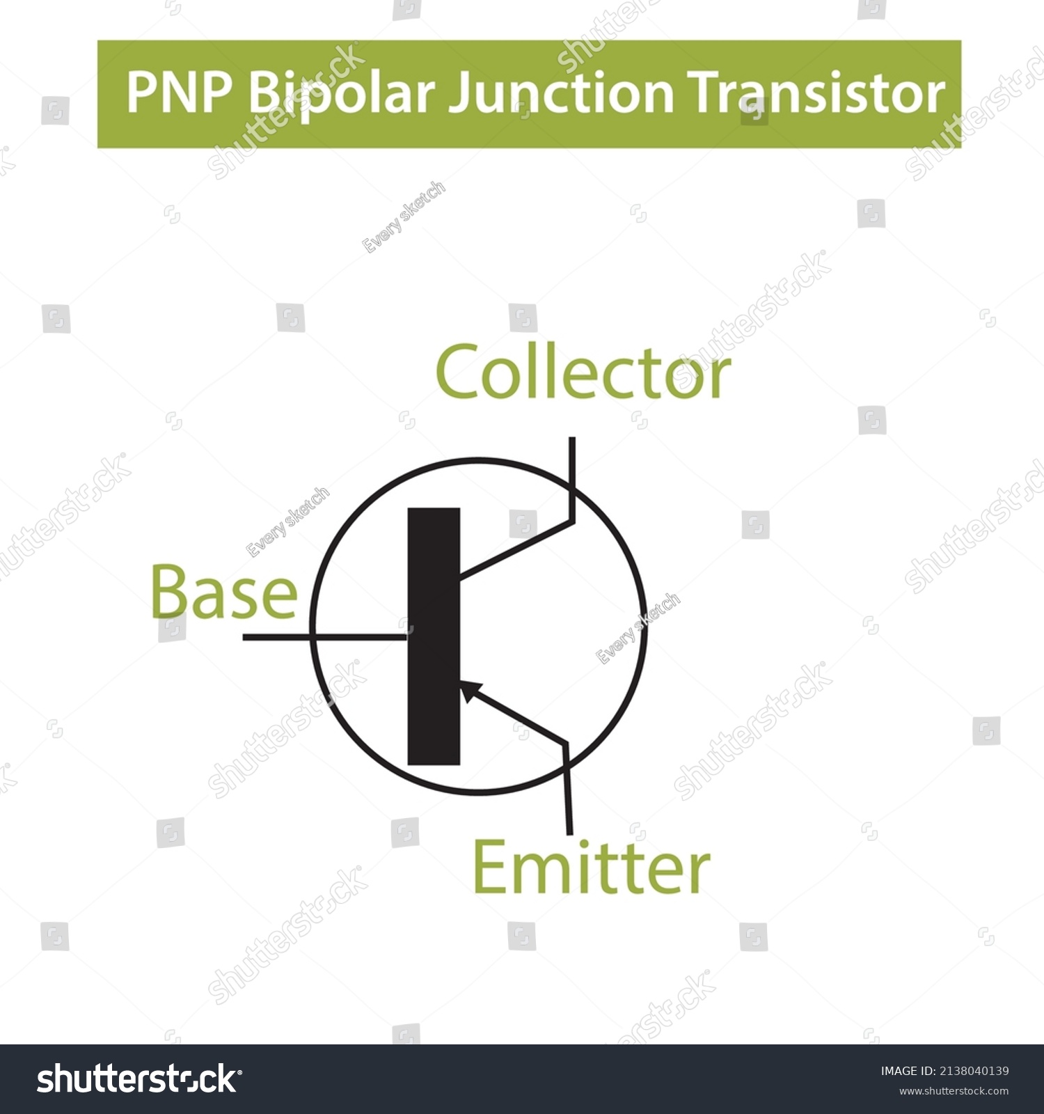 Bipolar Junction Transistor Pnp Symbol Royalty Free Stock Vector