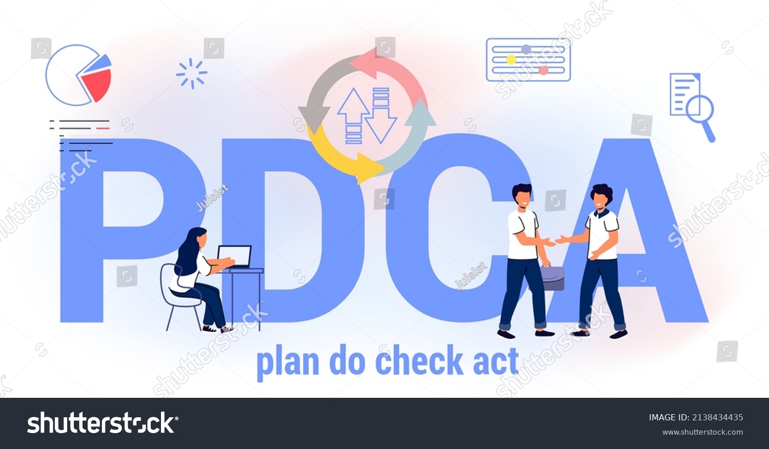 Pdca Plan Do Check Act Business Action Strategy Royalty Free Stock