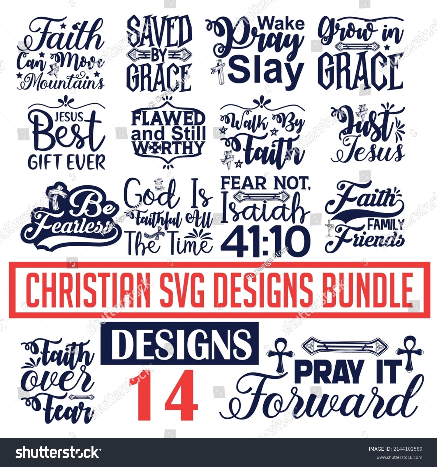 Christian Quotes Svg Designs Bundle Christian Royalty Free Stock