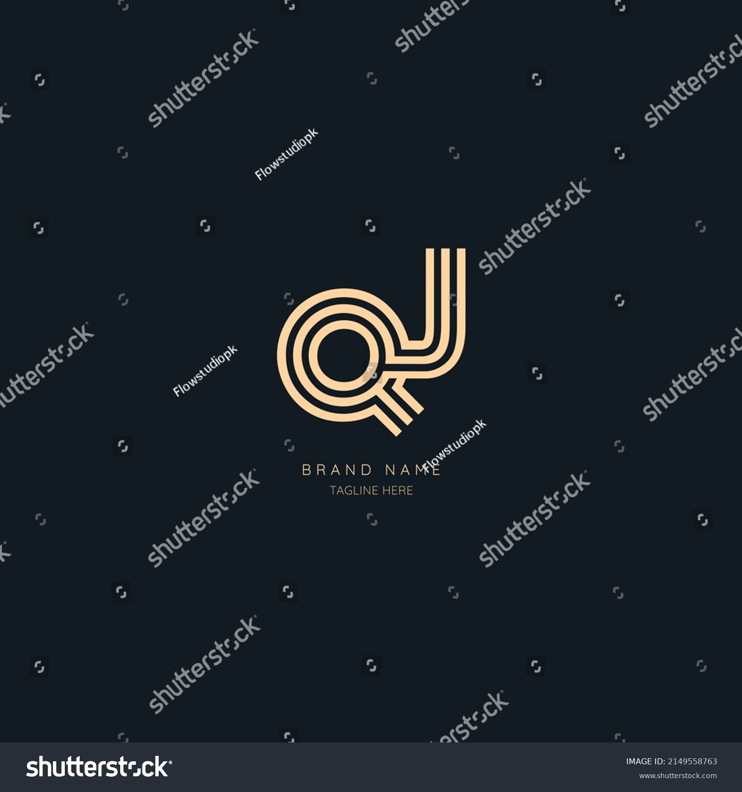 Letter QJ Or JQ Logo Alphabet Monogram Initial Royalty Free Stock