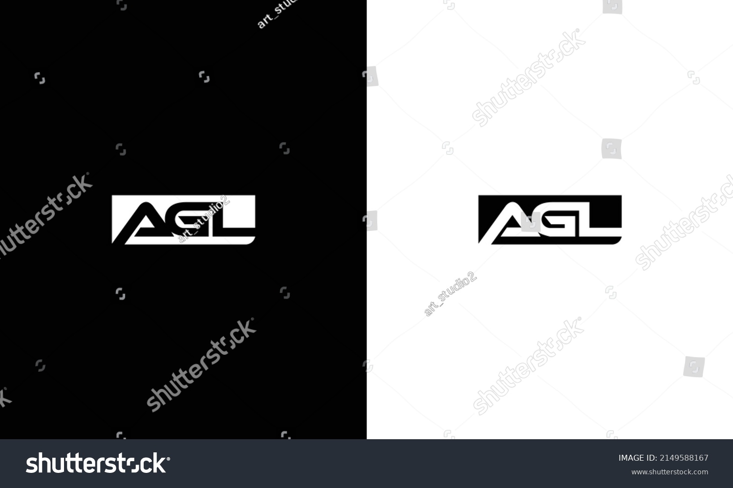 Agl Letter Initial Logo Design Template Vector Royalty Free Stock