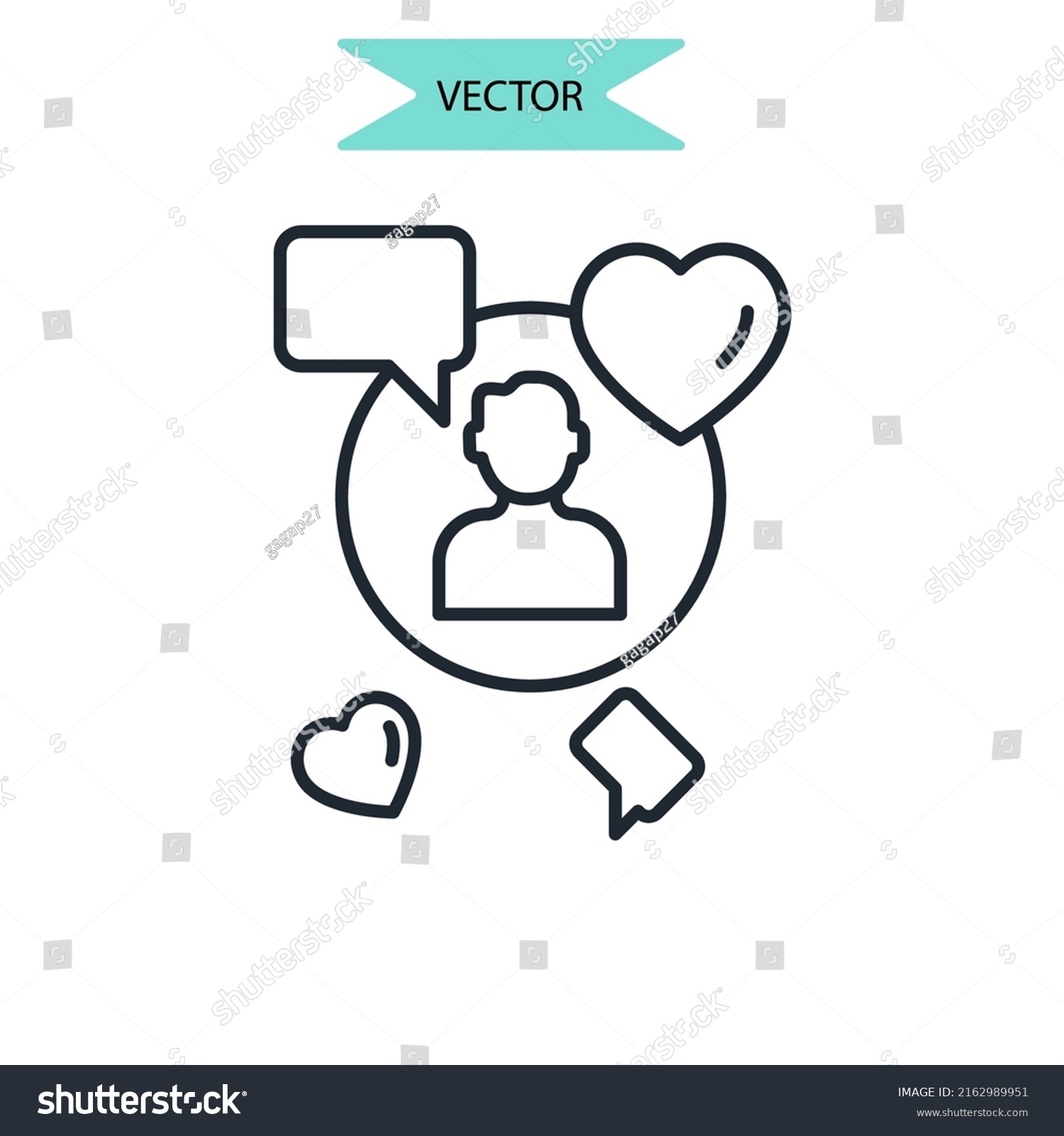 Influencer Icons Symbol Vector Elements For Royalty Free Stock Vector