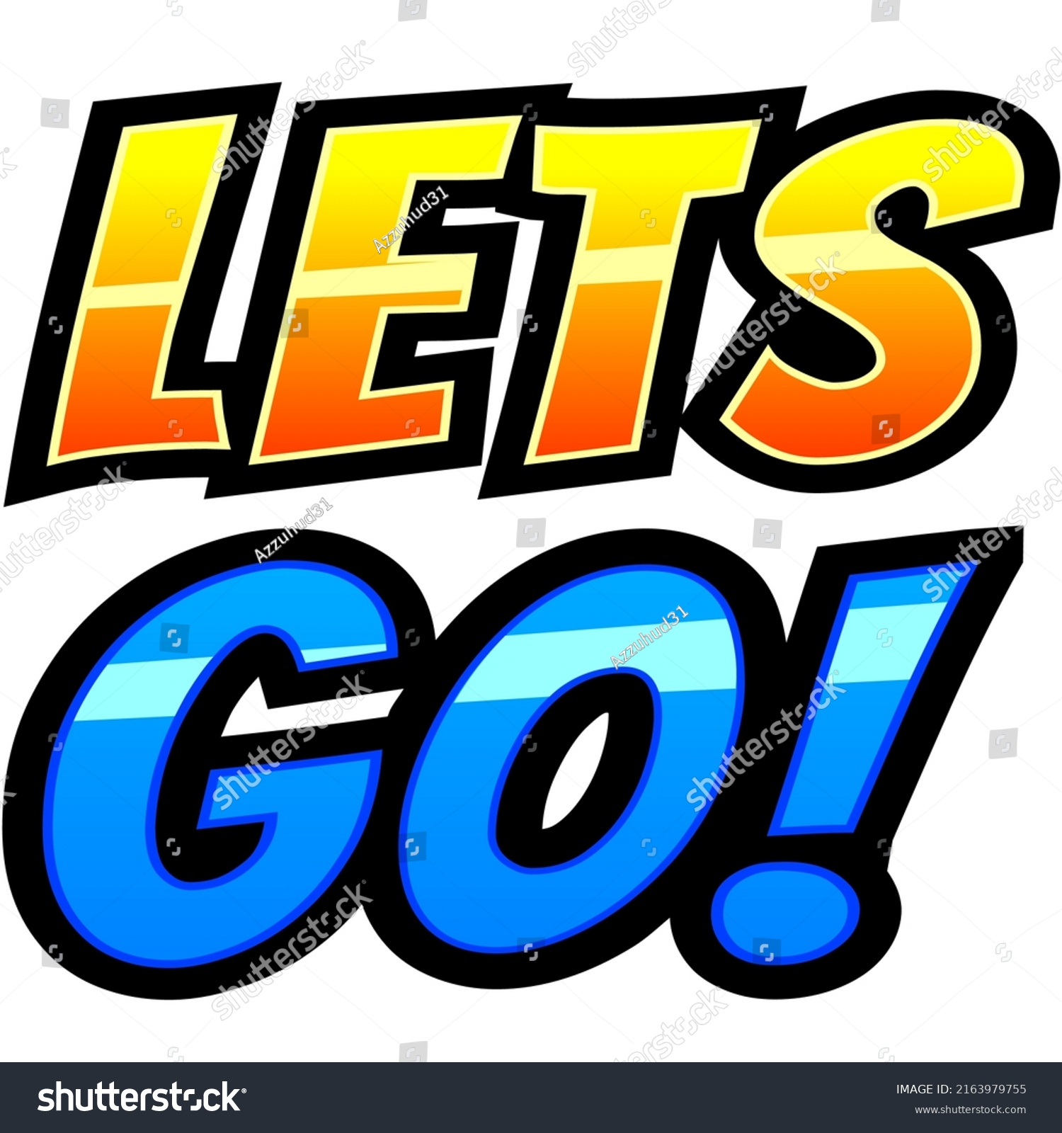 Lets Go Emote Vector Illustration Royalty Free Stock Vector