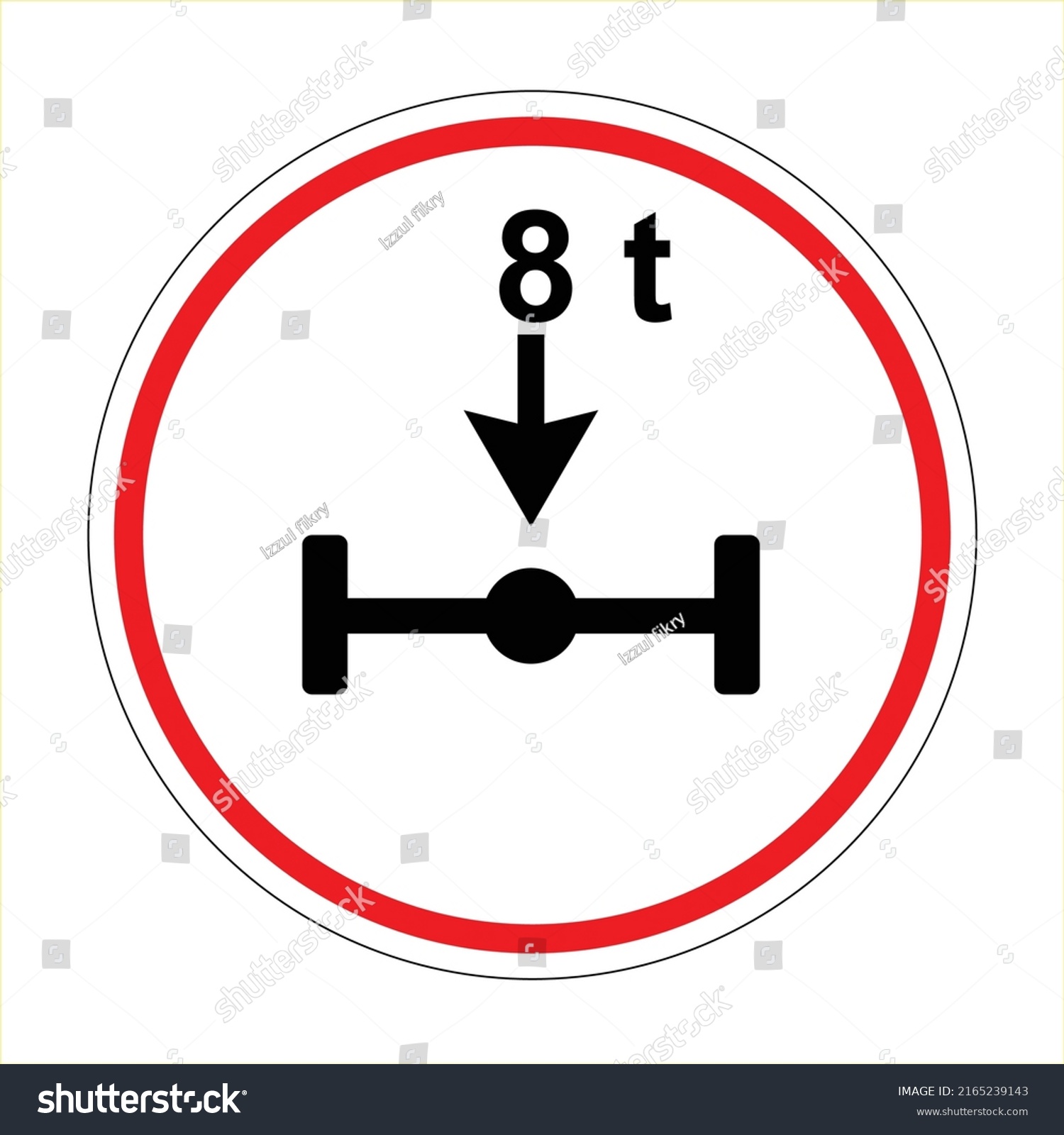 Axle Load Limit Traffic Sign Yellow Traffic Road Royalty Free Stock