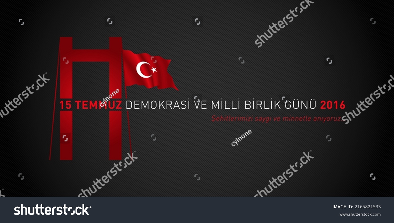 15 Temmuz Demokrasi Ve Milli Birlik Gunu Vector Royalty Free Stock