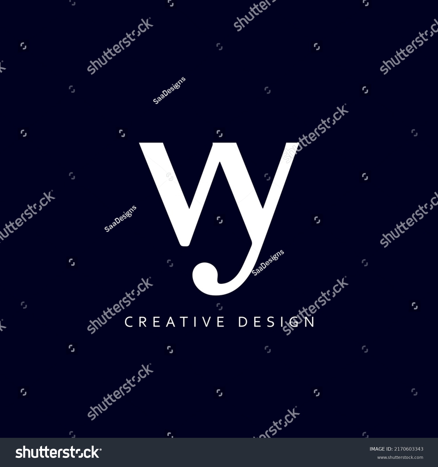 Letter WY Logo Design Using Letter W And Y WY Royalty Free Stock