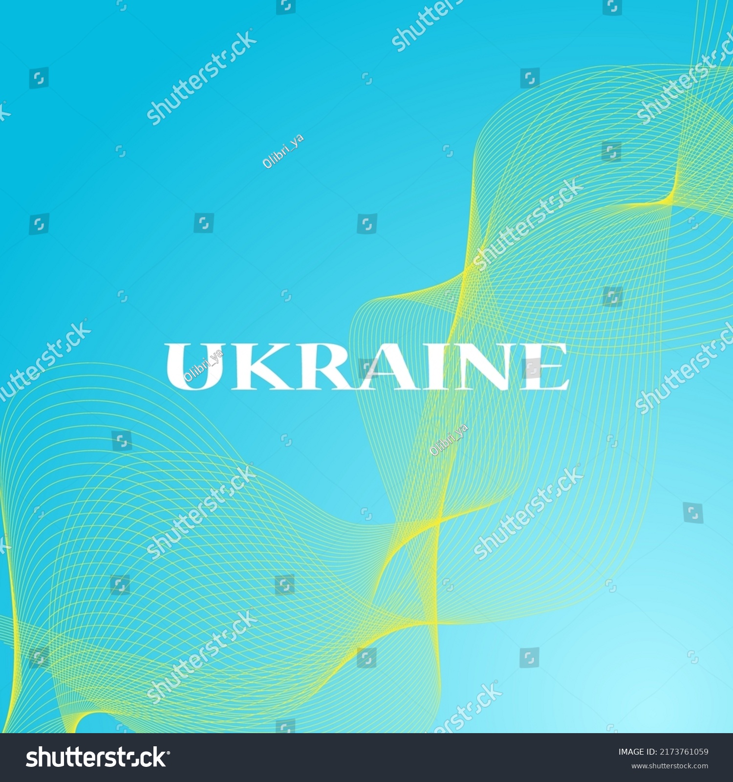 Banner Ukraine Geometric Background From Lines Royalty Free Stock