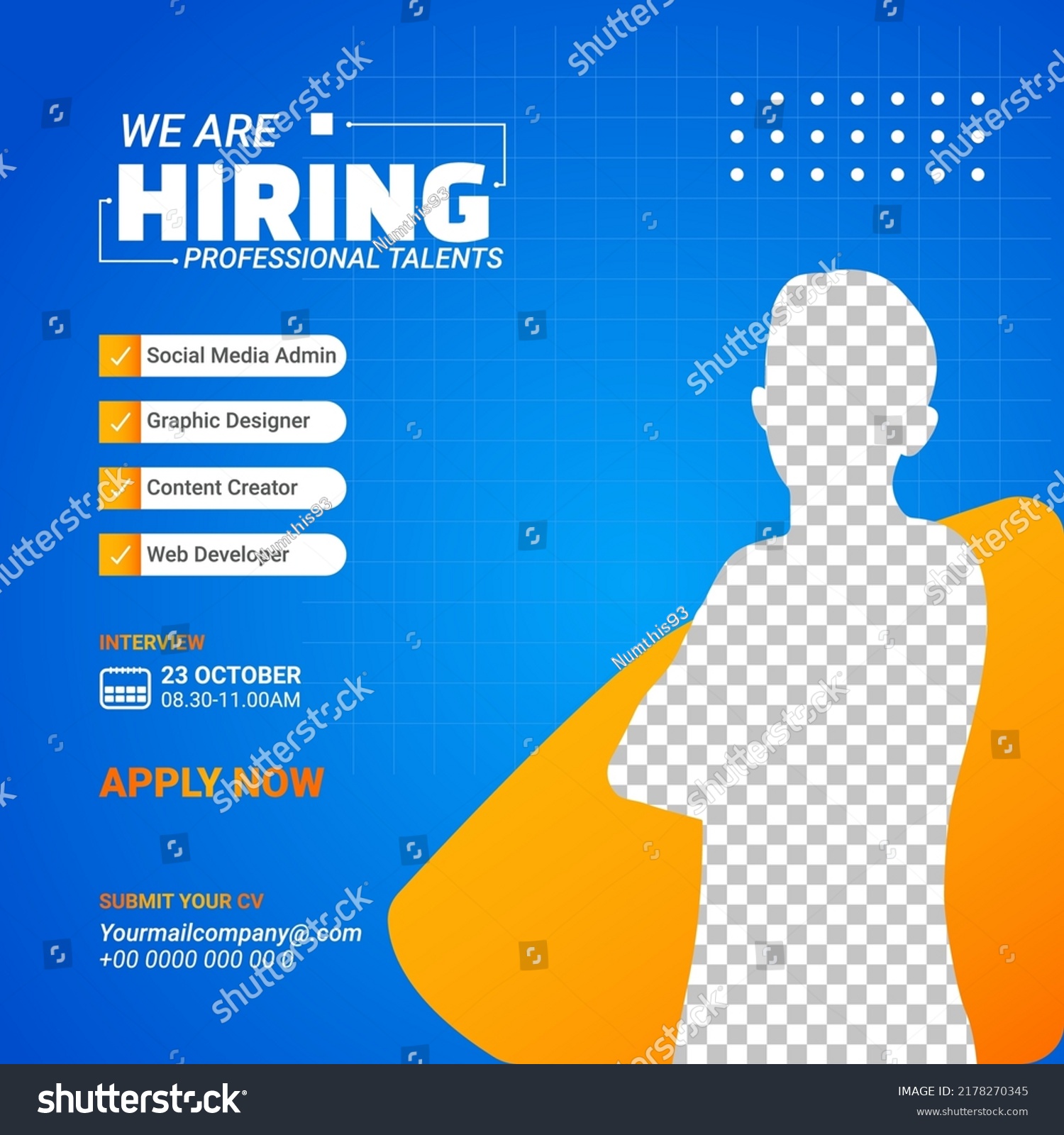 Poster For We Are Hiring Employees Needed Royalty Free Stock Vector