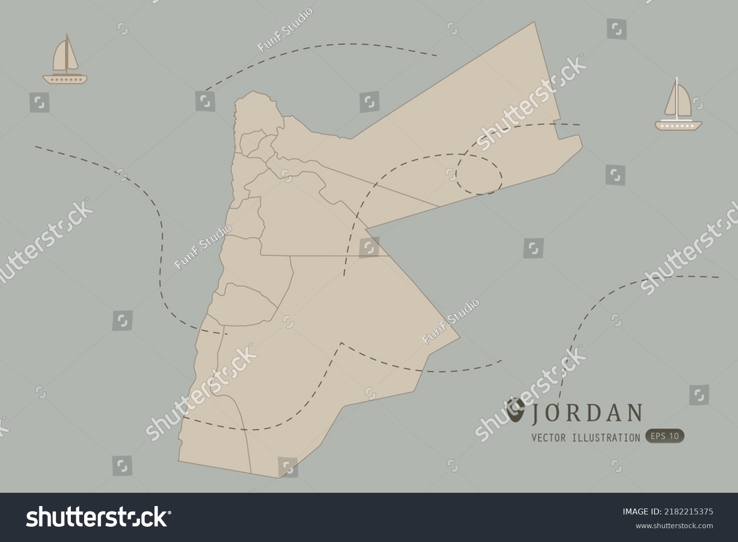 Jordan Map World Map International Vector Royalty Free Stock Vector