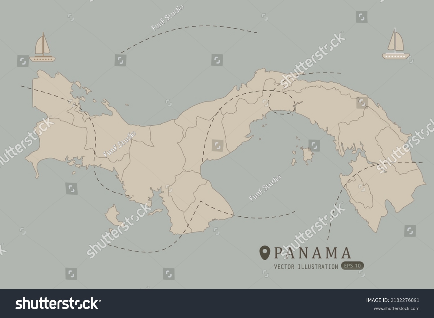 Panama Map World Map International Vector Royalty Free Stock Vector