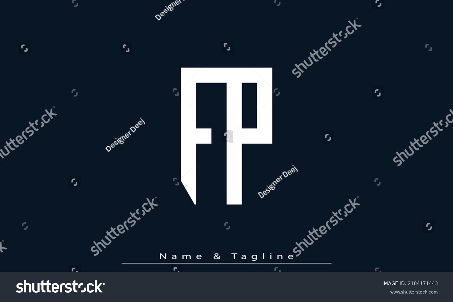 Alphabet Letters Initials Monogram Logo Fp Pf Royalty Free Stock