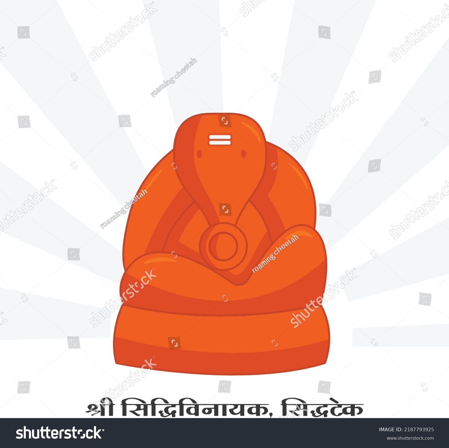 Ashta Vinayak Vector Series Minimalist Cubism Royalty Free Stock