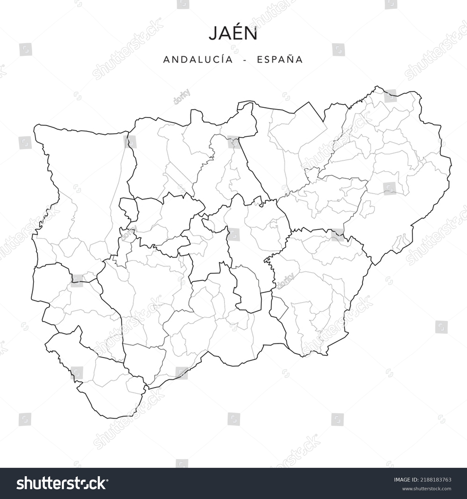 Geopolitical Vector Map Of The Province Of Ja N Royalty Free Stock