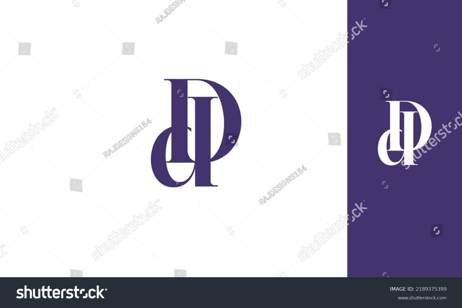 Alphabet Letters Initials Monogram Logo DP PD Royalty Free Stock