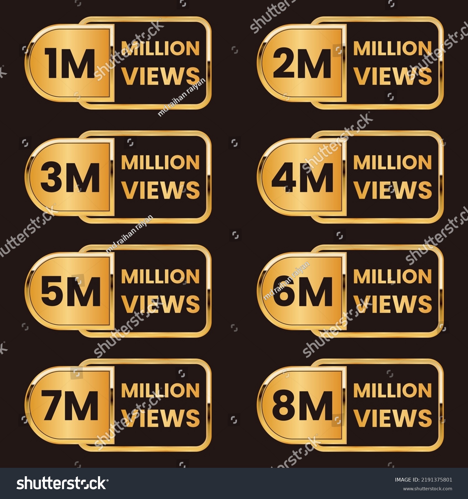 Million Views Celebration Banner Design Royalty Free Stock Vector