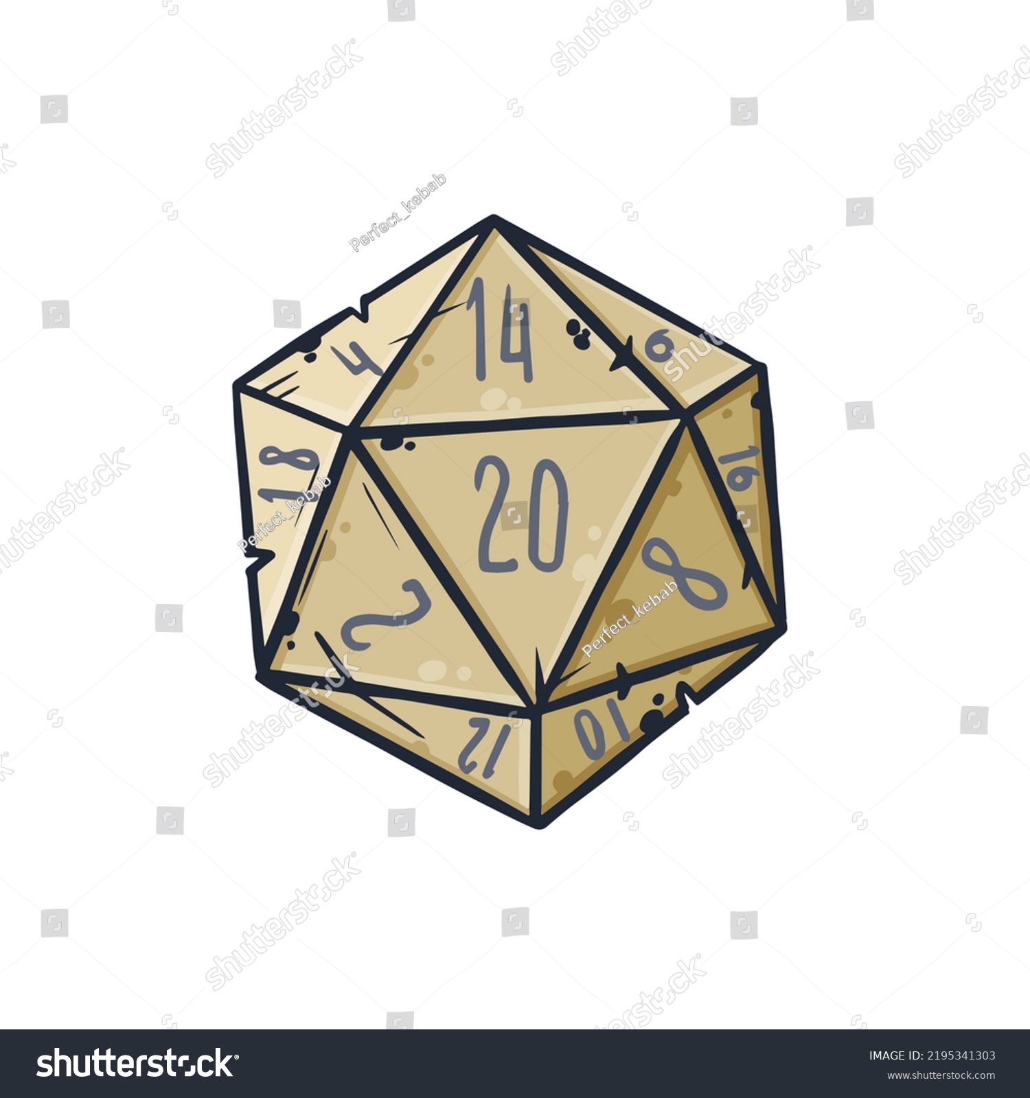 Dice D For Playing Dnd Dungeon And Dragons Royalty Free Stock