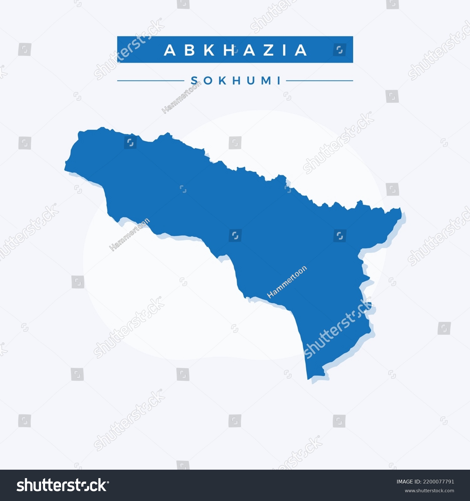 National Map Of Abkhazia Abkhazia Map Vector Royalty Free Stock