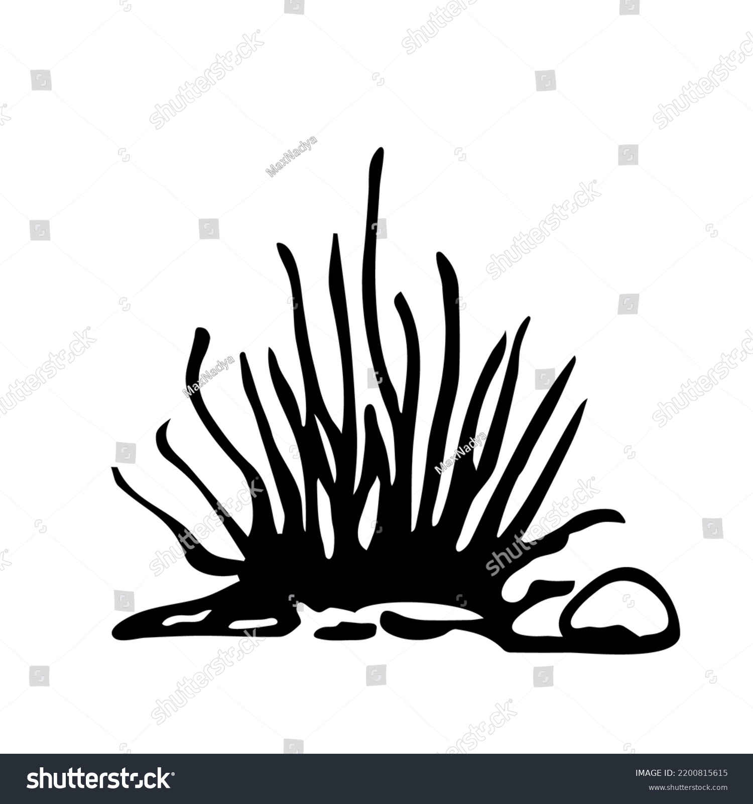 Simple Black Outline Vector Drawing Ink Sketch Royalty Free Stock