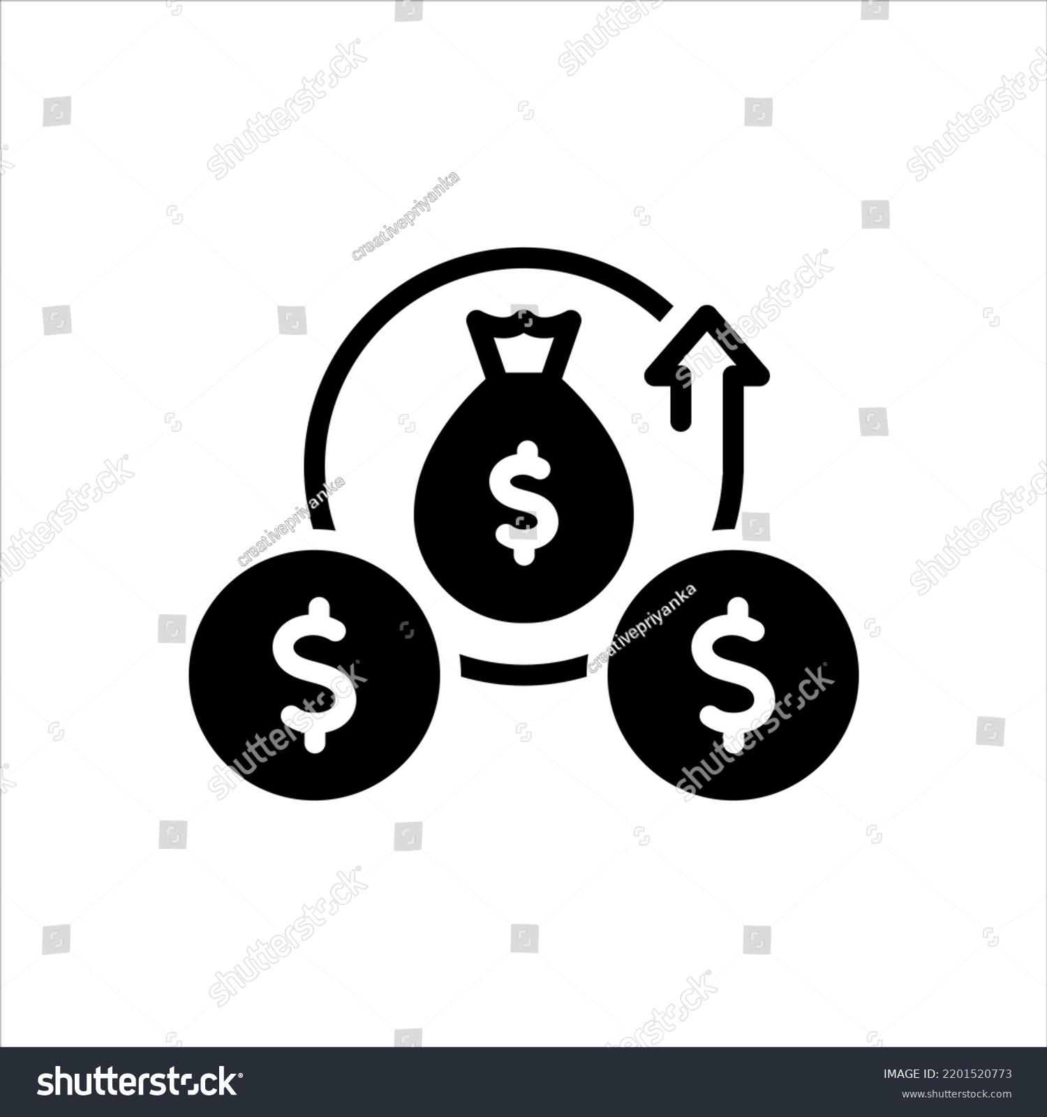 Vector Black Icon For Surplus Royalty Free Stock Vector