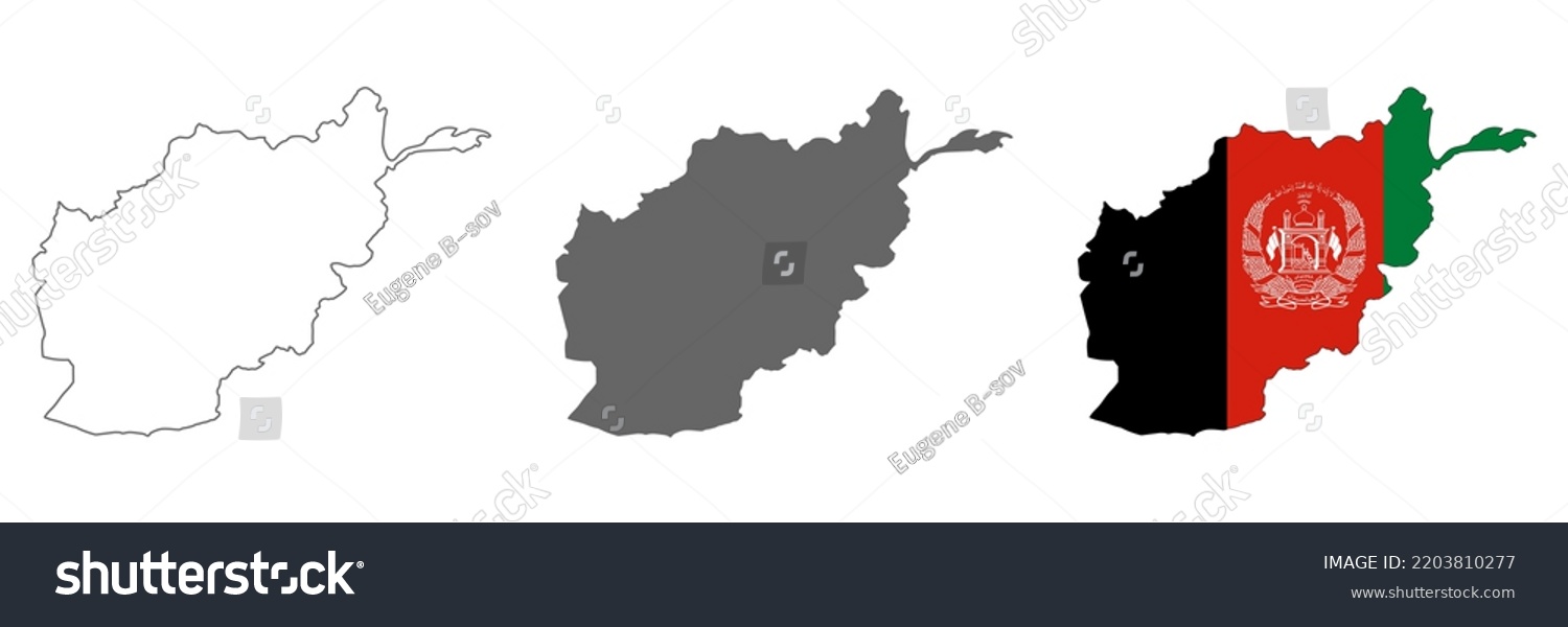 Highly Detailed Afghanistan Map With Borders Royalty Free Stock