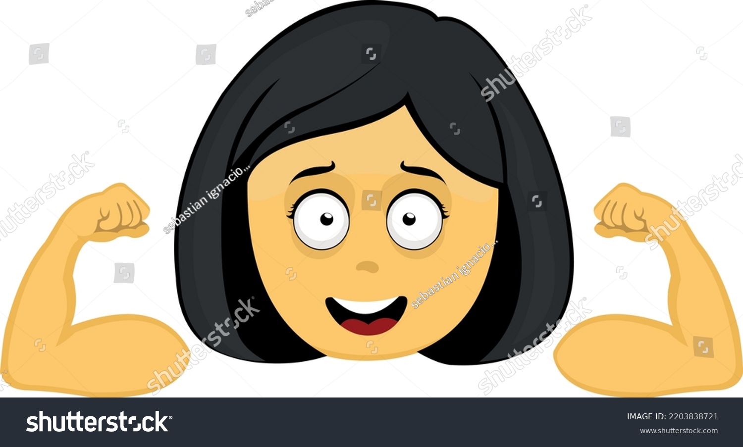 Vector Emoji Illustration Of A Yellow Cartoon Royalty Free Stock