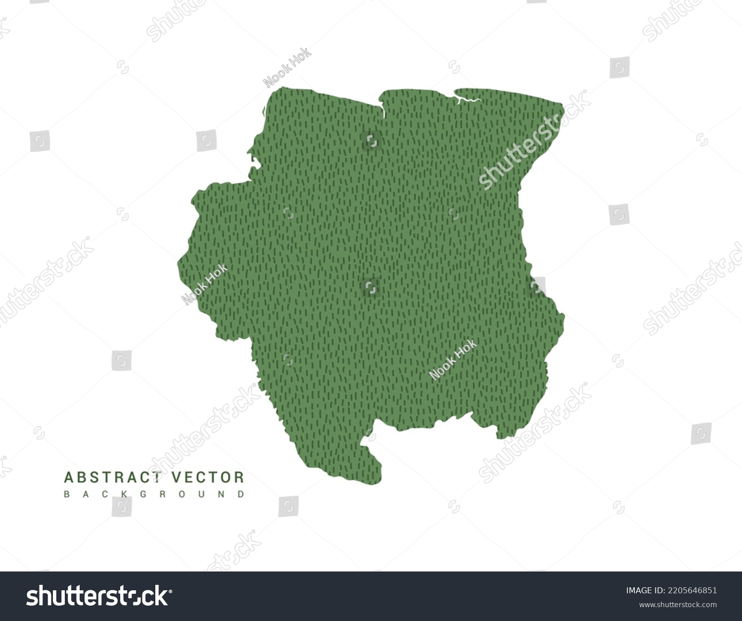 Map Of Suriname Green Simple Outline Stylized Royalty Free Stock