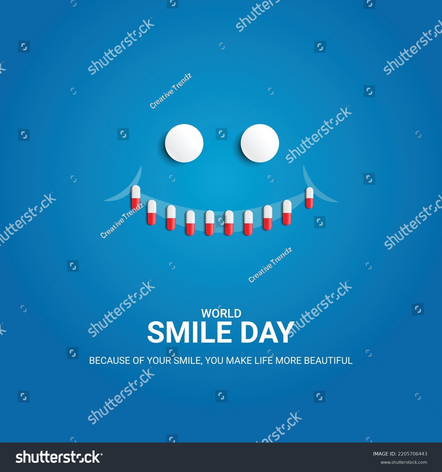 World Smile Day Creative Design Template D Royalty Free Stock