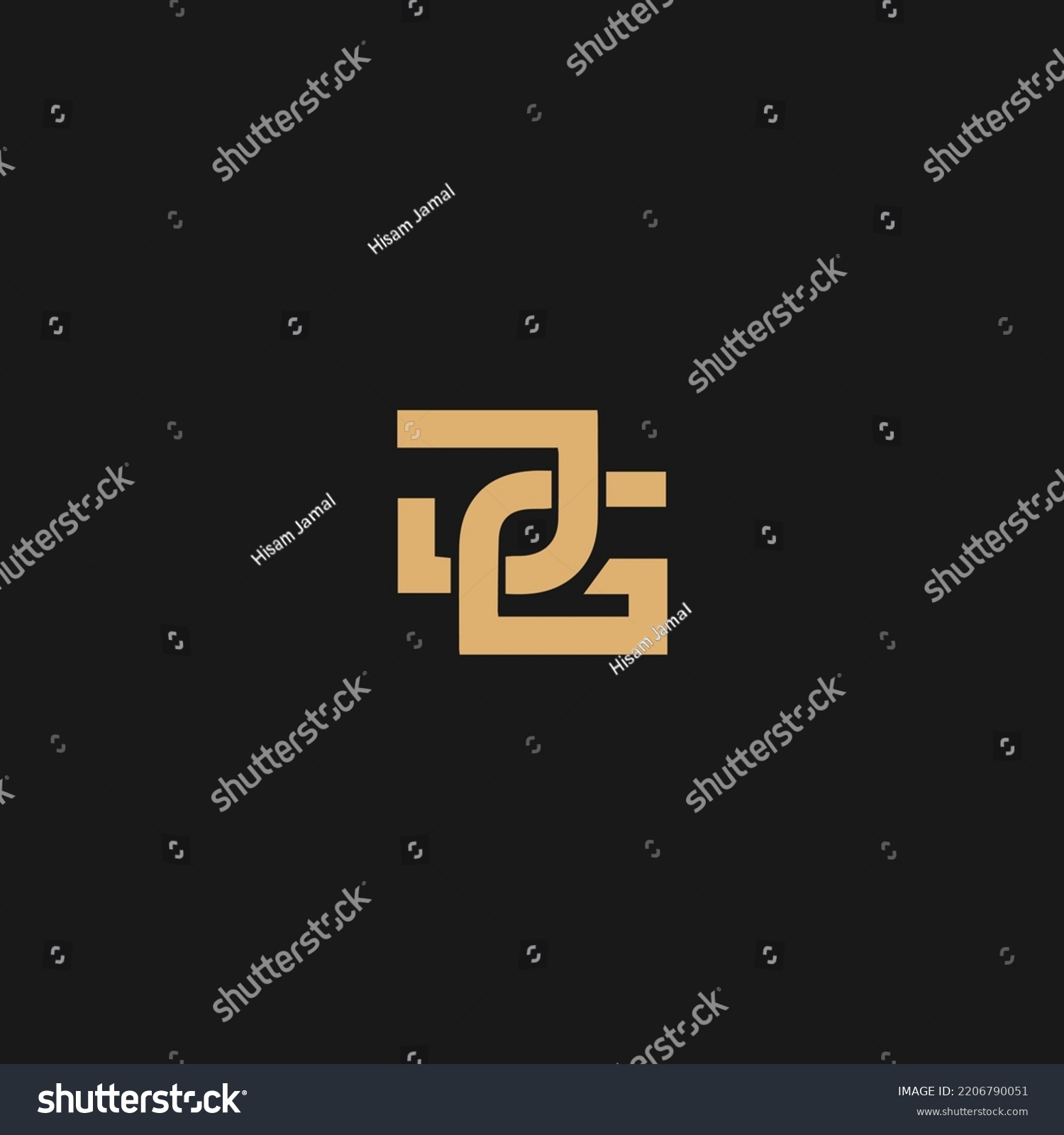 Initial Monogram Letter DG Logo Design Vector Royalty Free Stock