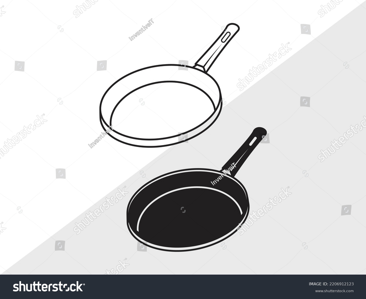 Frying Pan Svg Printable Vector Illustration Royalty Free Stock