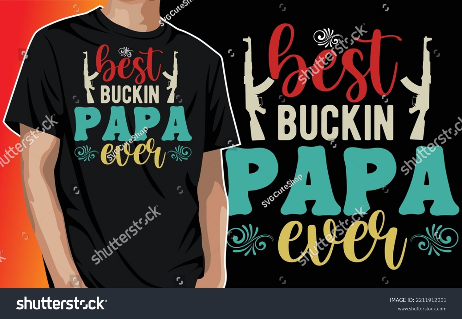 Best Buckin Papa Ever Father S Day Daddy Papa Royalty Free Stock