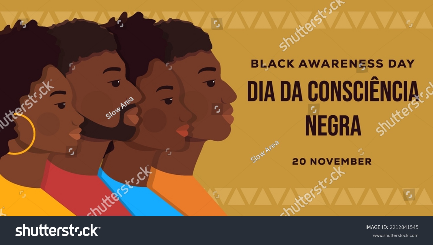 Dia Da Consciencia Negra Horizontal Banner Royalty Free Stock Vector