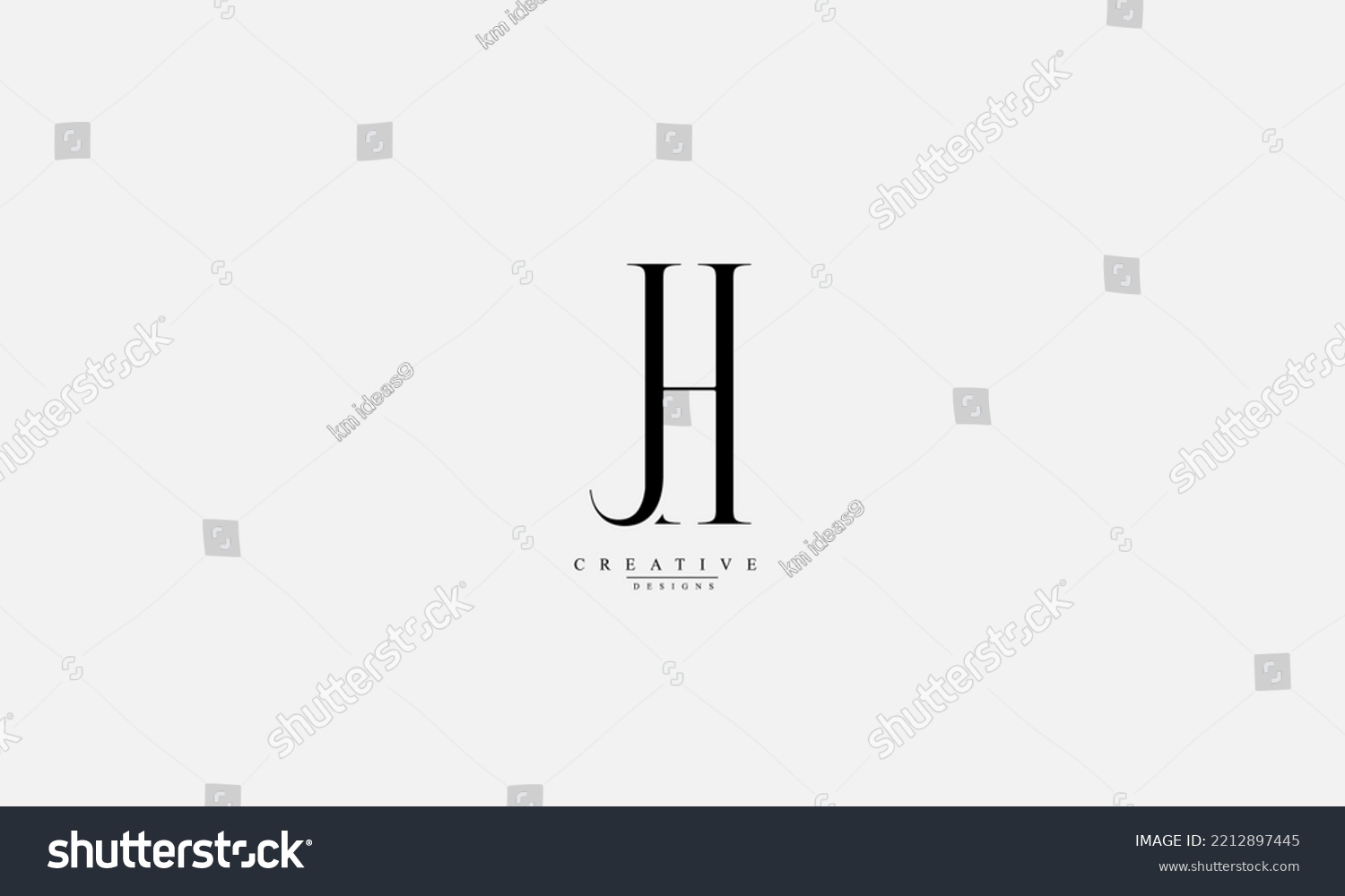 Alphabet Letters Initials Monogram Logo JH HJ J Royalty Free Stock