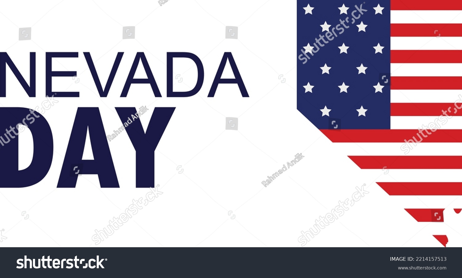 Nevada State Map With American Flag Can Be Used Royalty Free Stock