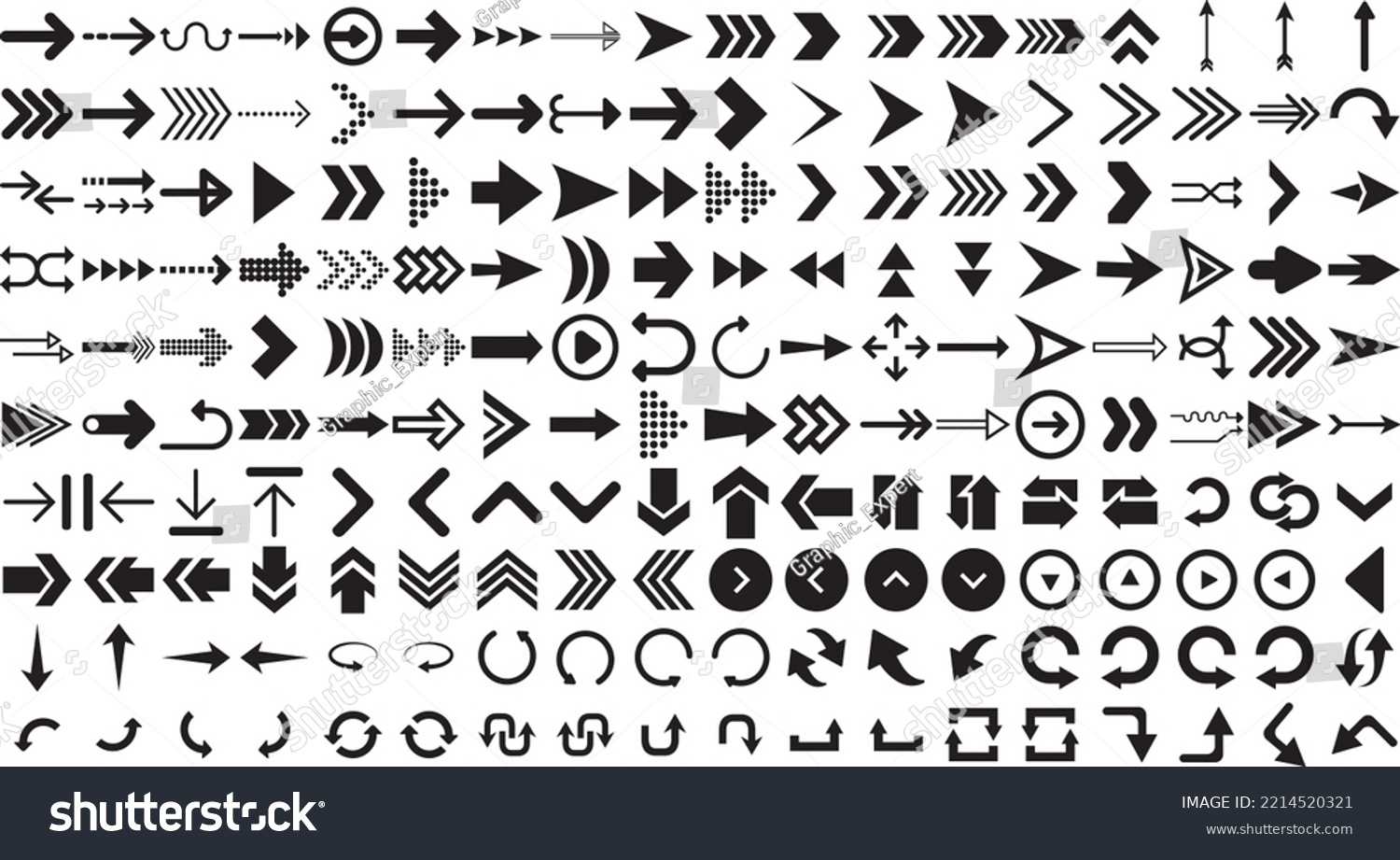 Arrows Big Black Set Icons Arrow Icon Arrow Royalty Free Stock