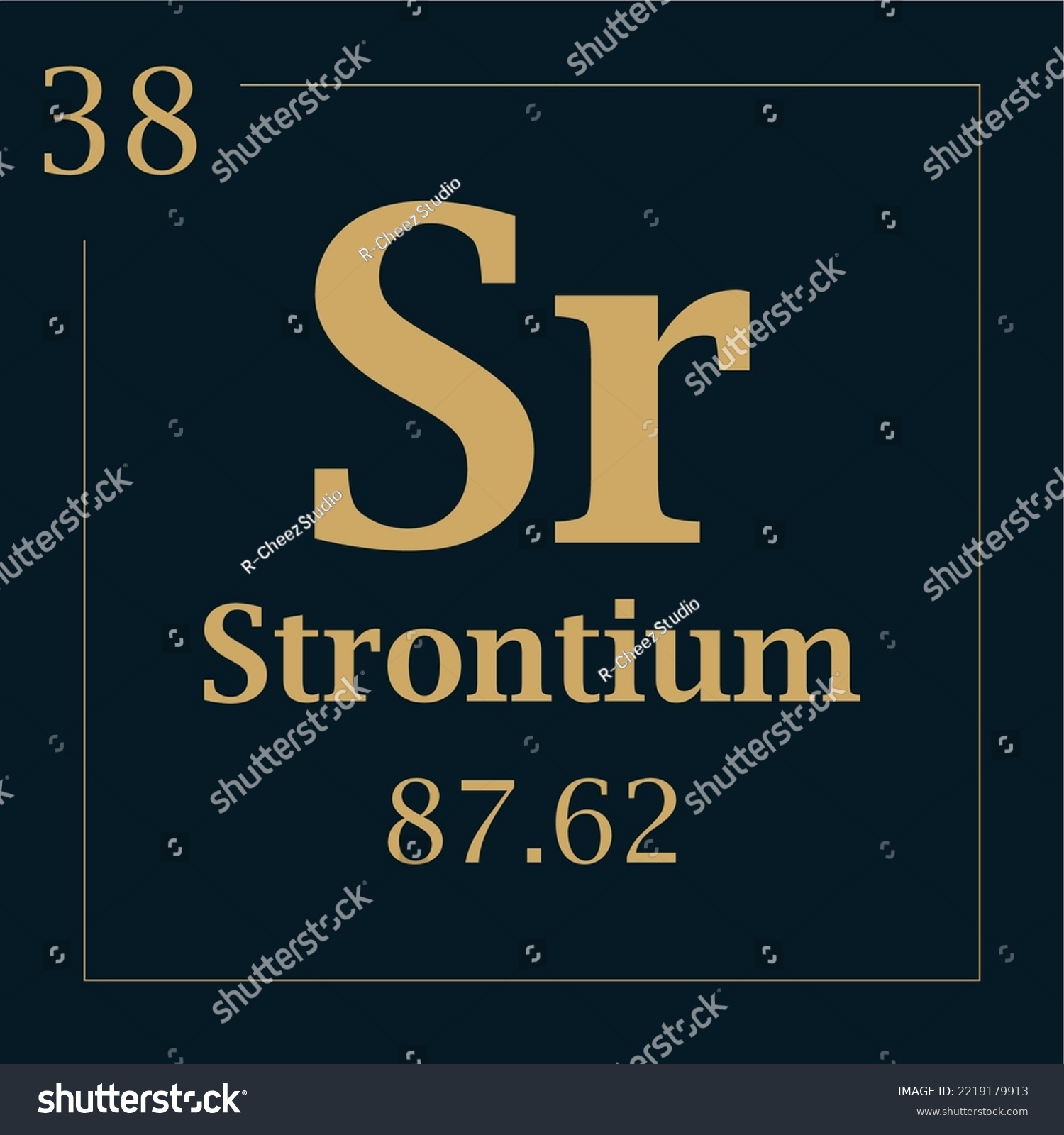 Symbol For The Element Strontium With Atomic Royalty Free Stock